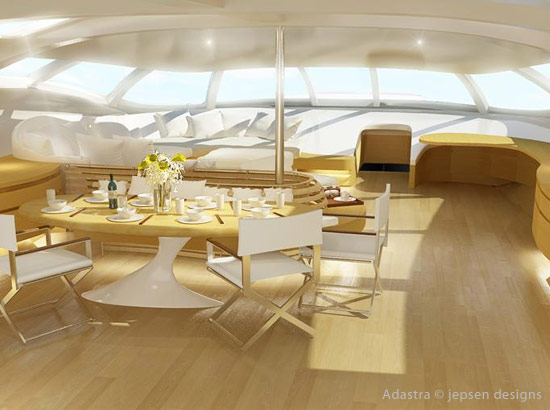 Aménagement intérieur yacht de luxe