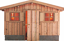 Sauna d'extérieur type abri de jardin en bois