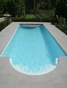 Terrasse piscine en pierre bleu