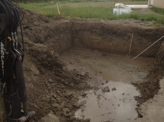 Avancement du terrassement avant le drainage