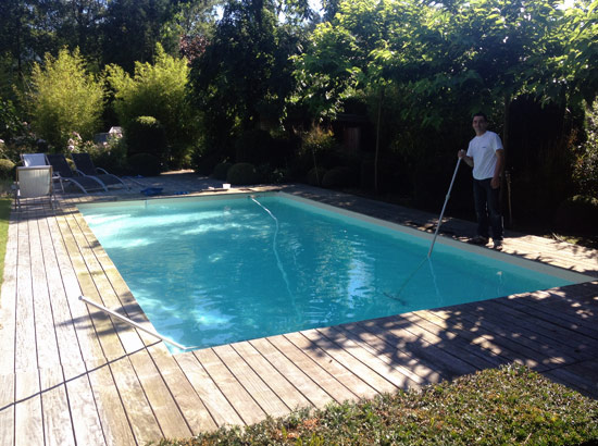 Résultat de la piscine après le traitement choc