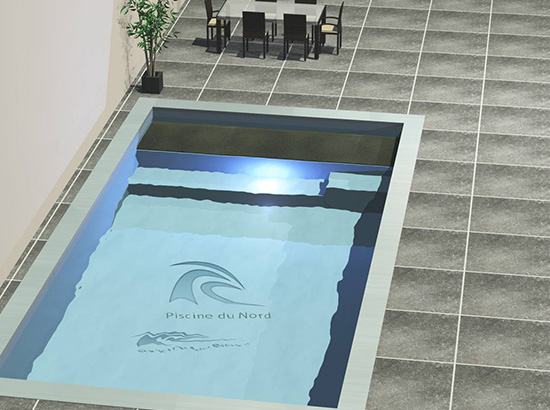 Avant projet d'implantation de mini piscine en 3D